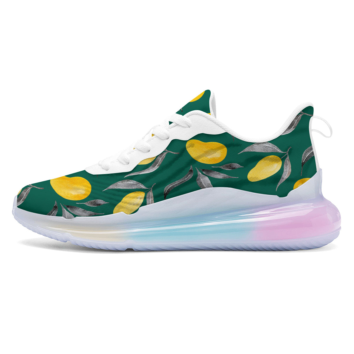 Fruit Mango Yellow Print Pattern Running Sneakers-grizzshop