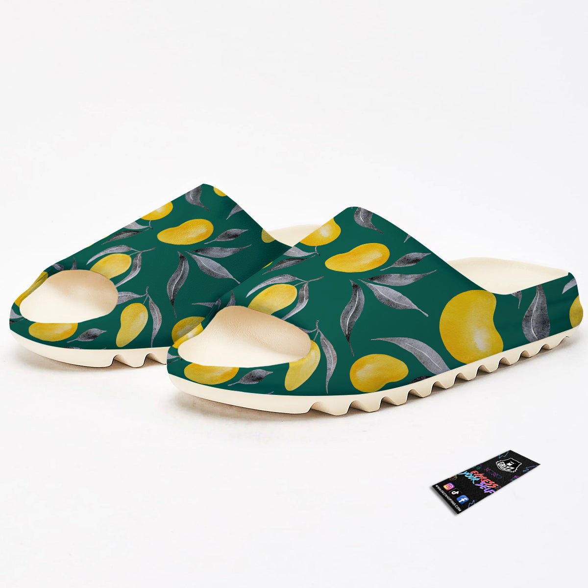 Fruit Mango Yellow Print Pattern Sandals-grizzshop