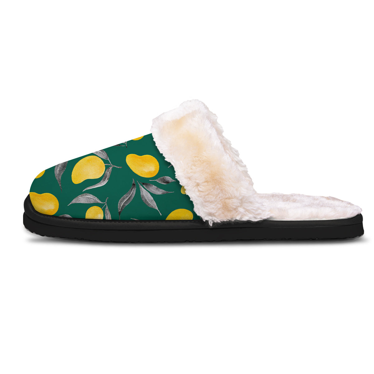 Fruit Mango Yellow Print Pattern Slippers-grizzshop