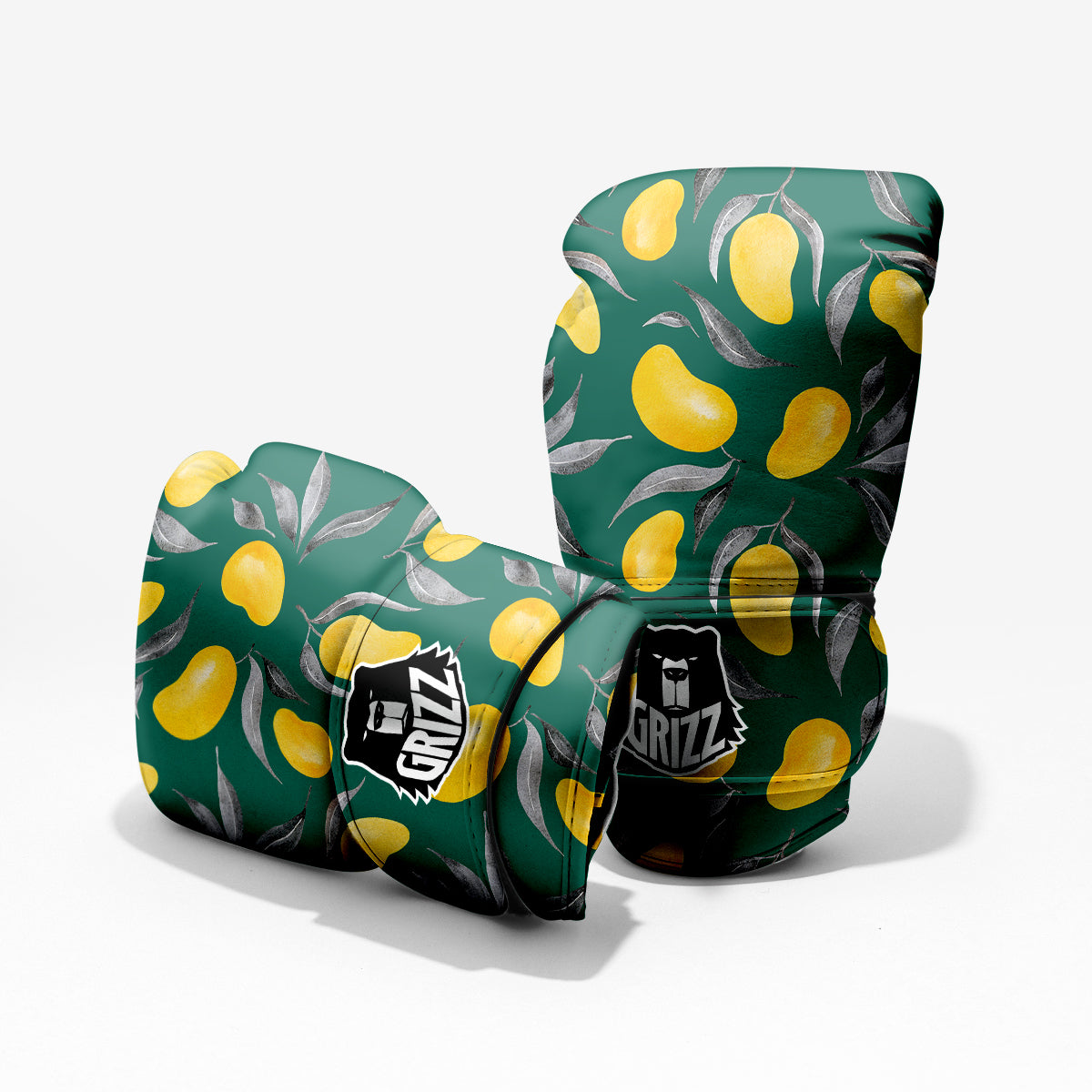 Fruit Mango Yellow Print Pattern Sparring Gloves-grizzshop