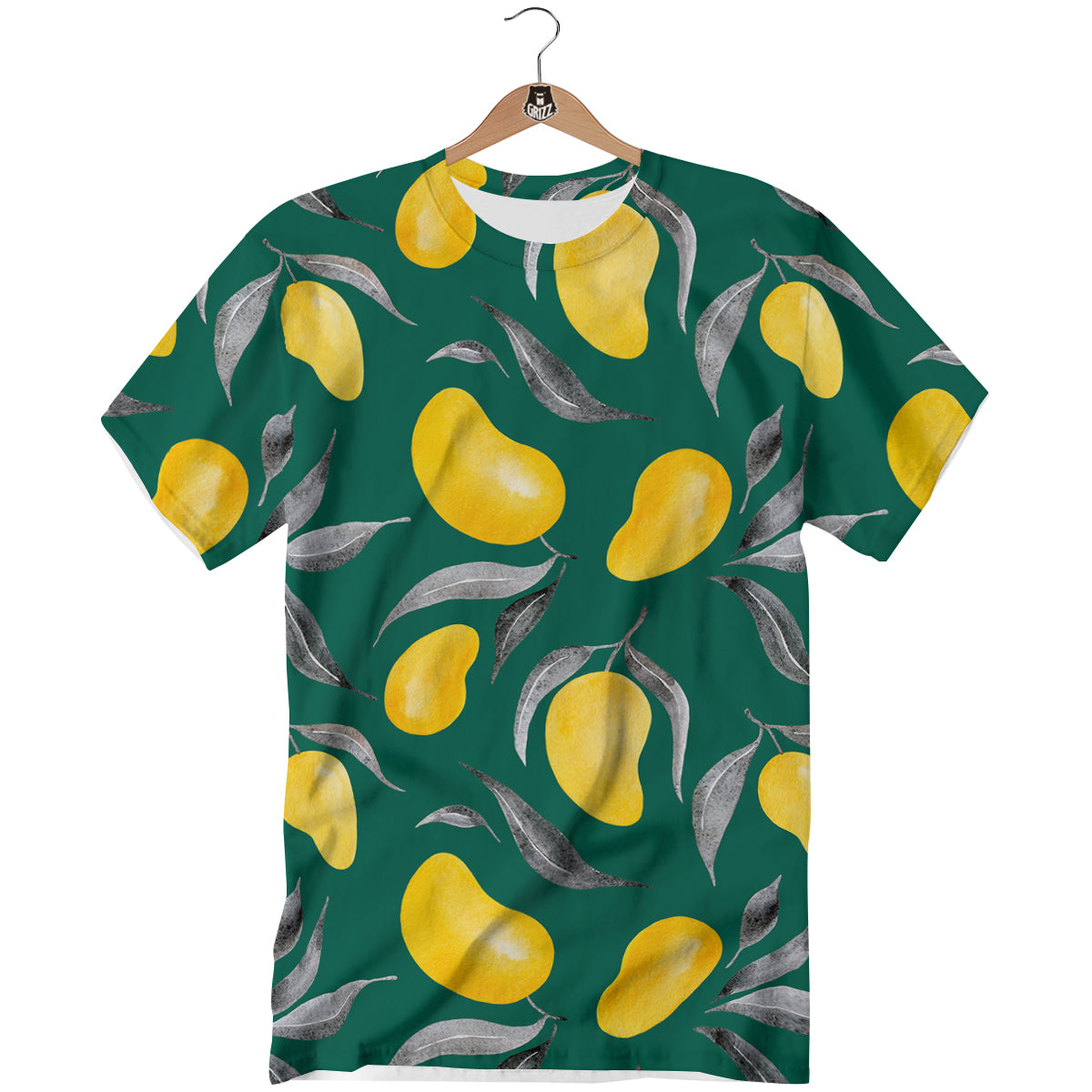 Fruit Mango Yellow Print Pattern T-Shirt-grizzshop