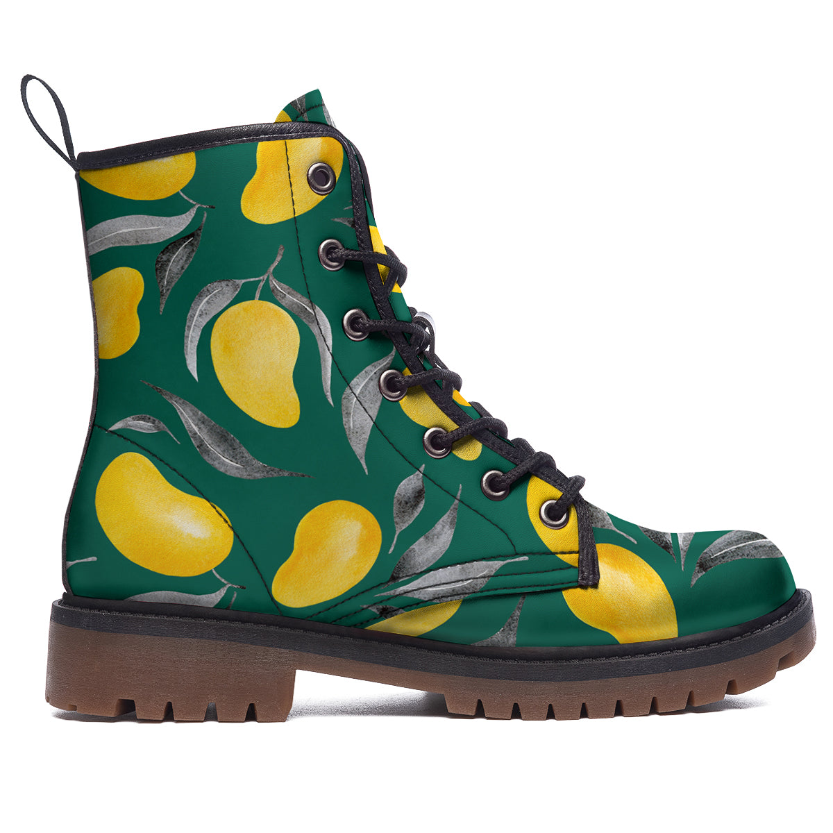 Fruit Mango Yellow Print Pattern Work Boots-grizzshop