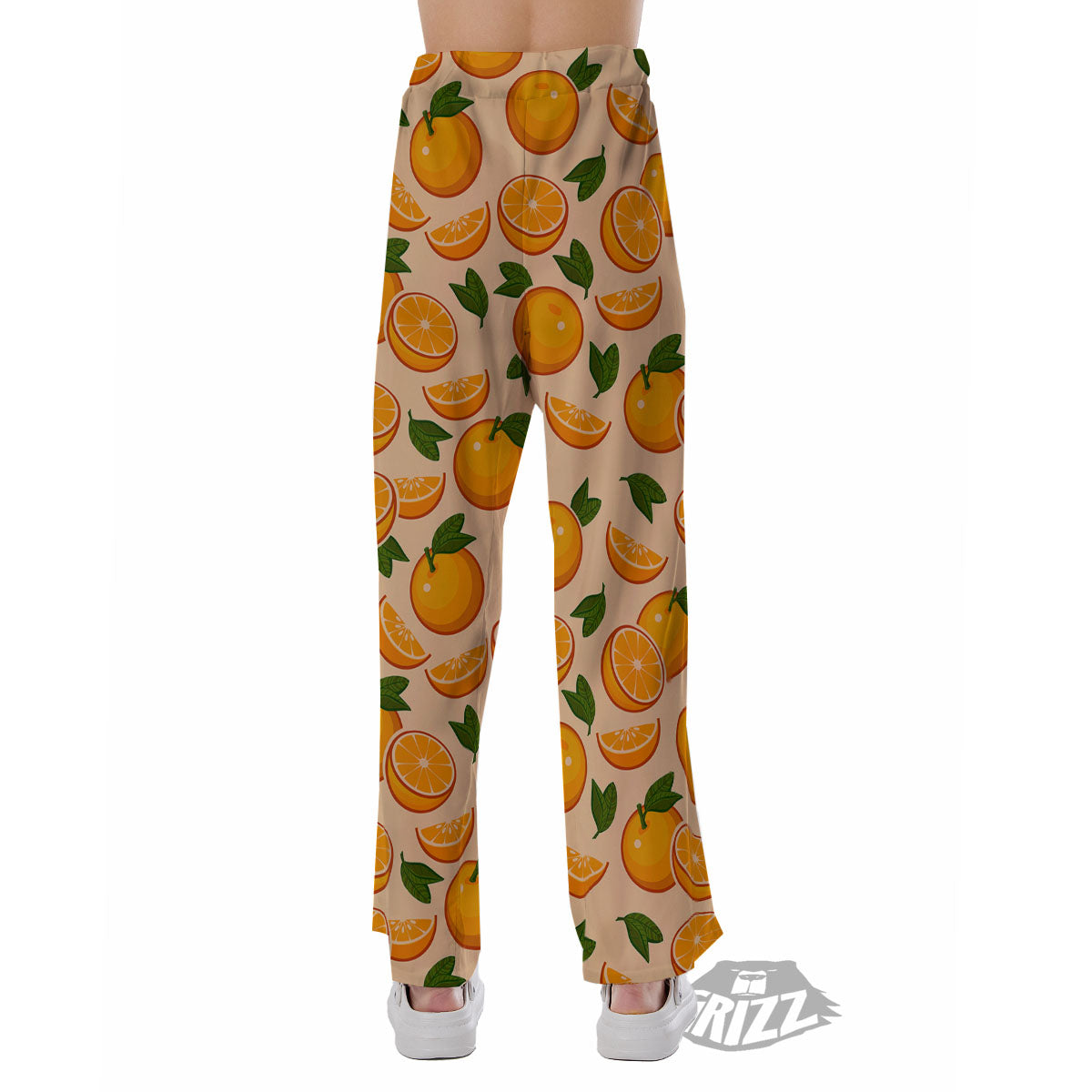 Fruit Orange Print Pattern Pajama Pants-grizzshop
