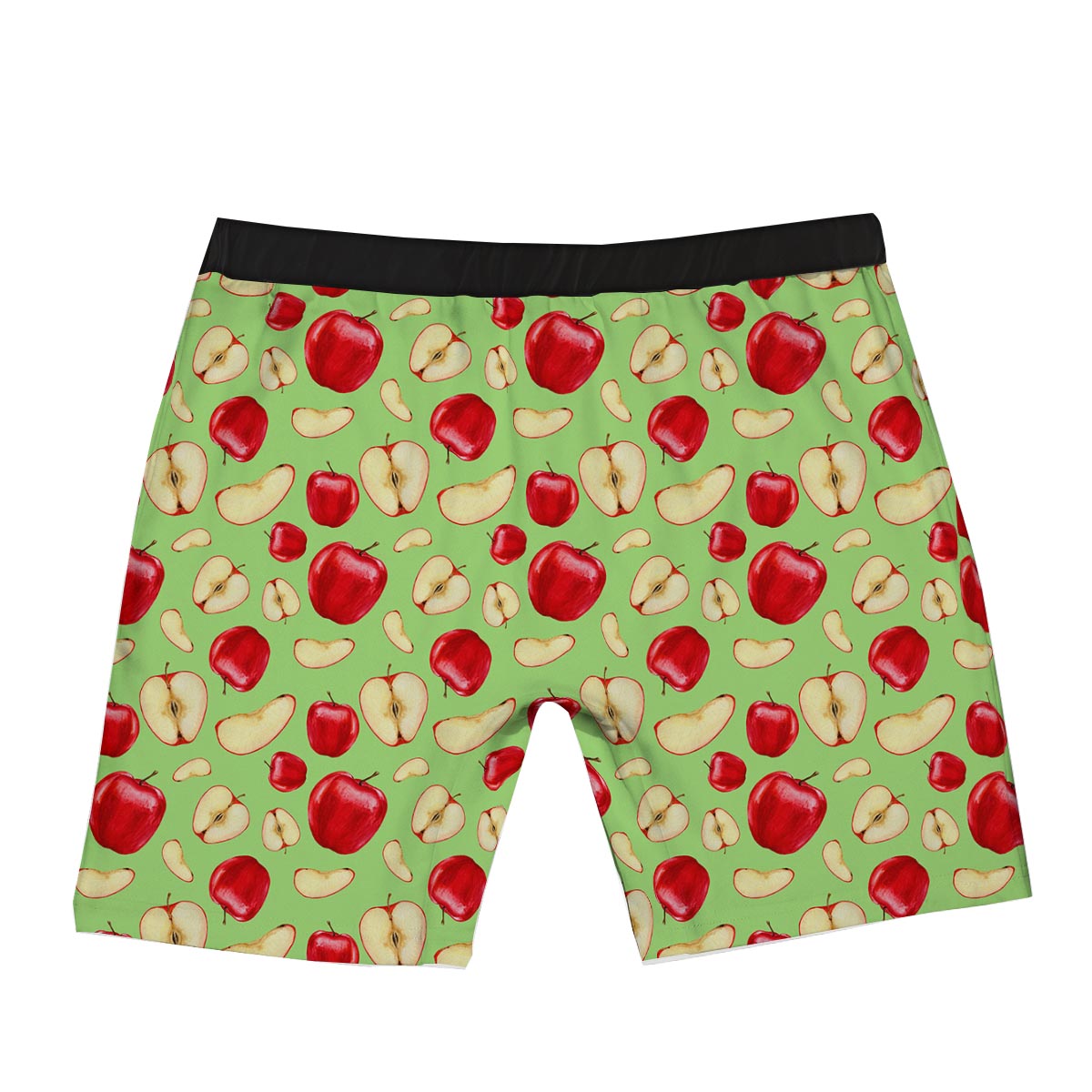 Fruit Red Apple Print Pattern Boxer Briefs-grizzshop