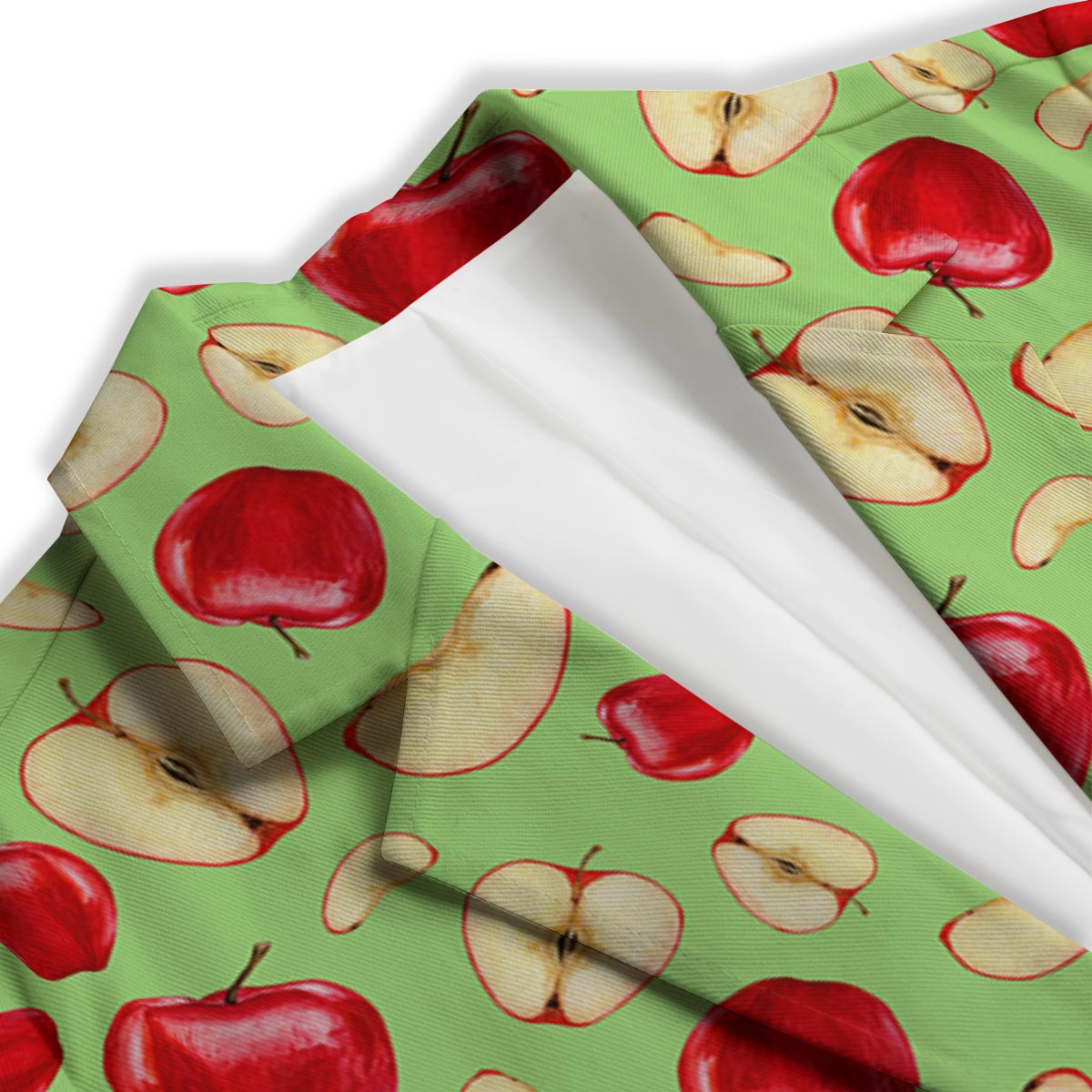 Fruit Red Apple Print Pattern Women's Blazer-grizzshop