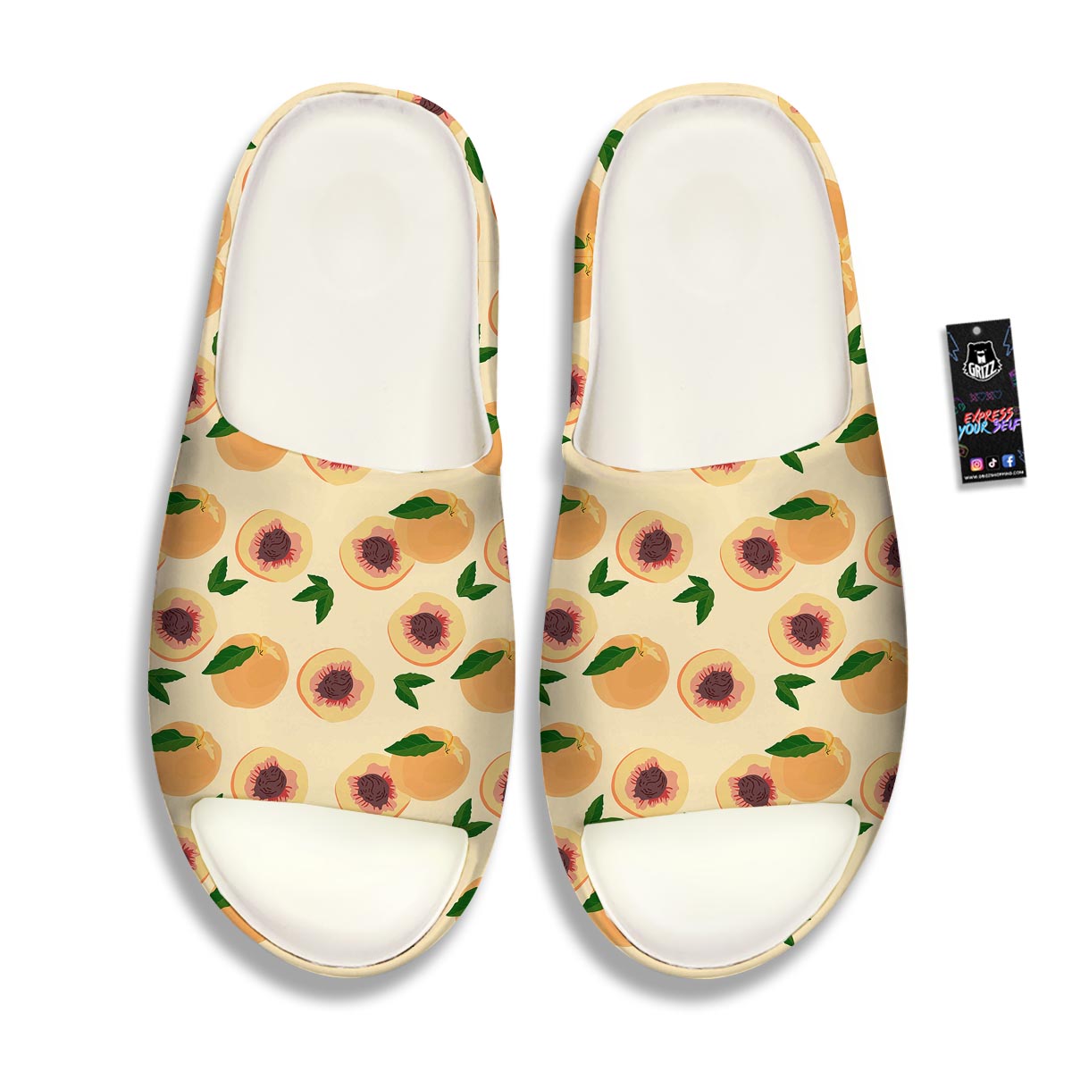 Fruit Ripe Apricot Print Pattern Sandals-grizzshop
