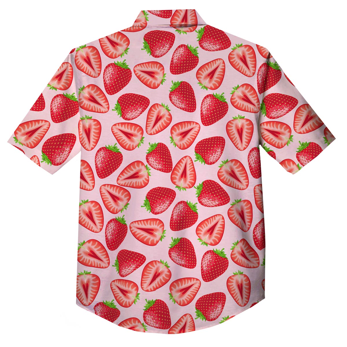 Fruit Strawberry Print Pattern Button Up Shirt-grizzshop