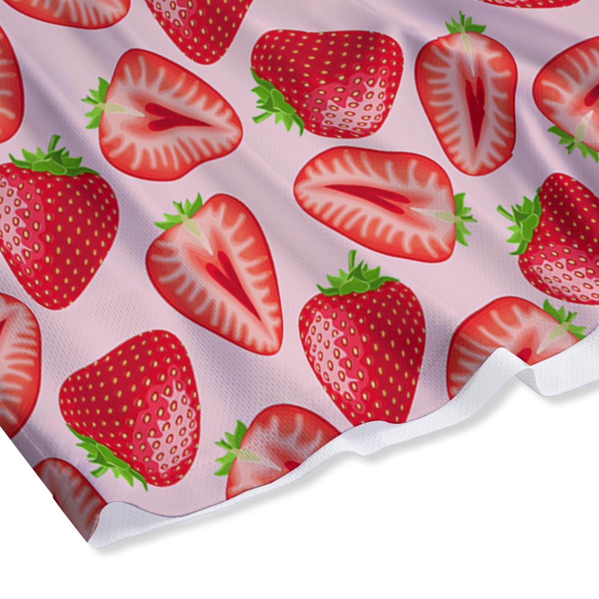 Fruit Strawberry Print Pattern Mesh Shorts-grizzshop
