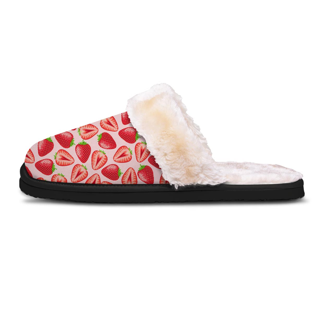 Fruit Strawberry Print Pattern Slippers-grizzshop