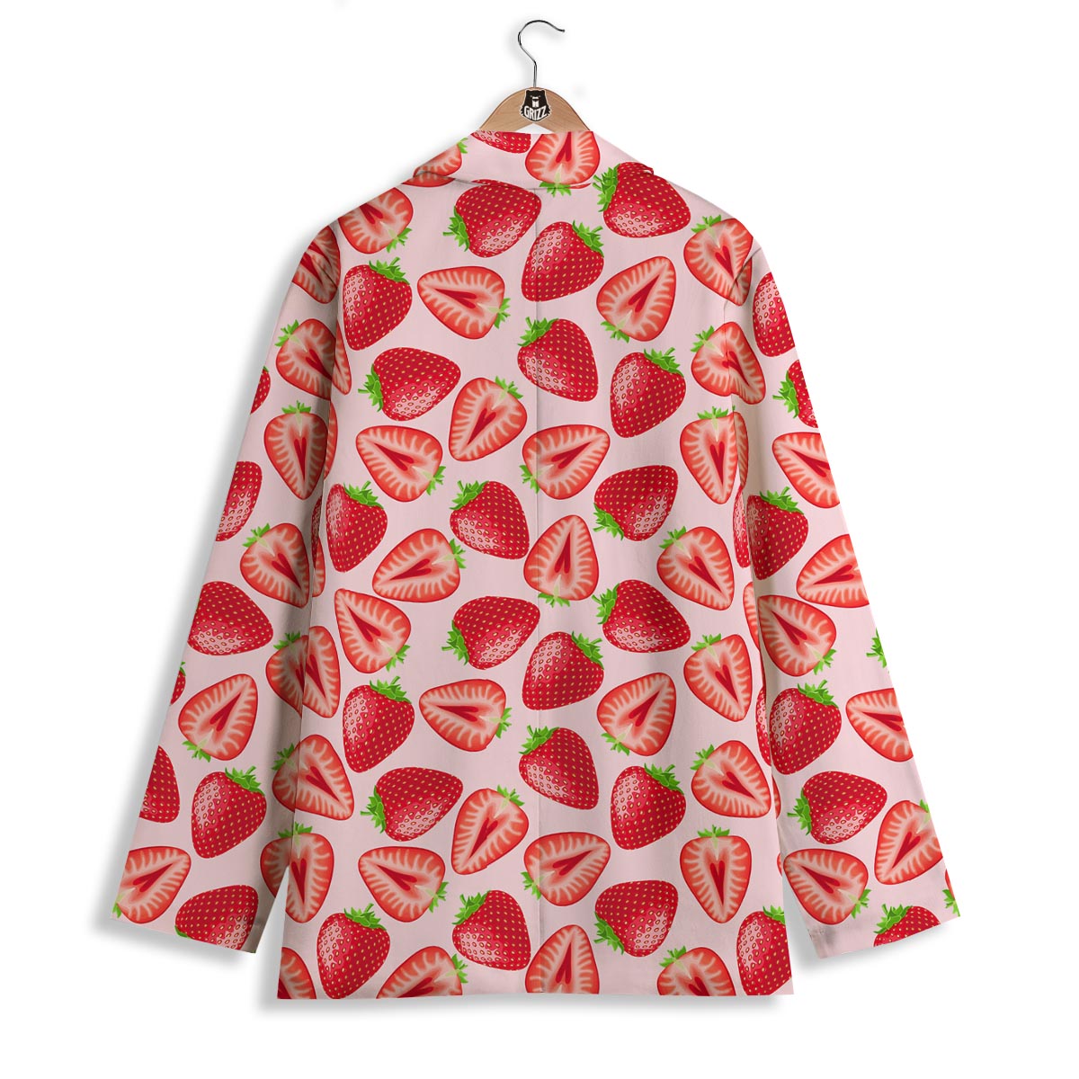 Fruit Strawberry Print Pattern Women's Blazer-grizzshop