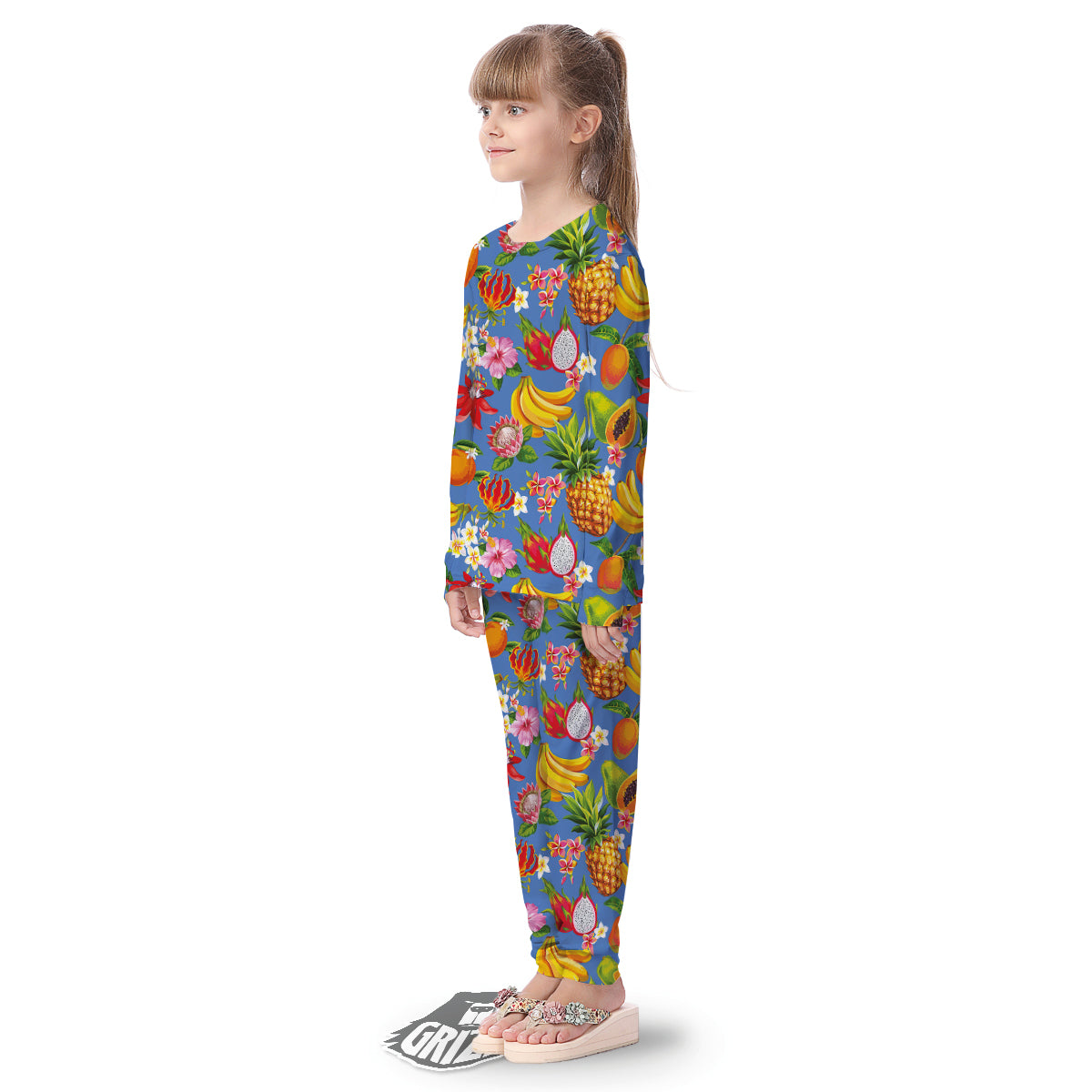 Fruits Aloha Tropical Print Pattern Kid's Pajamas-grizzshop