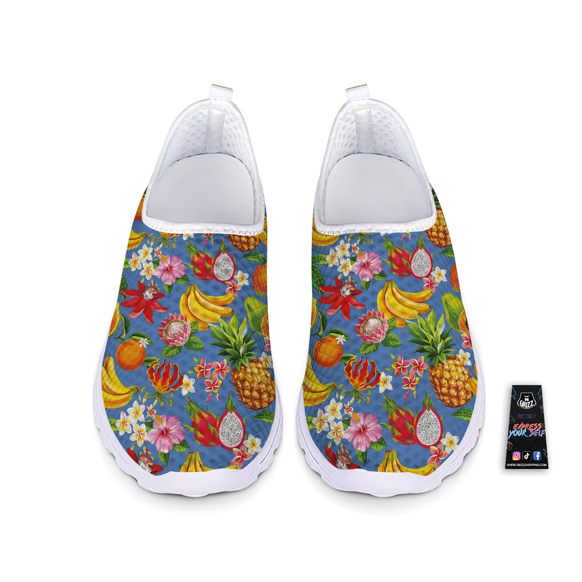 Fruits Aloha Tropical Print Pattern Nurse Shoes-grizzshop