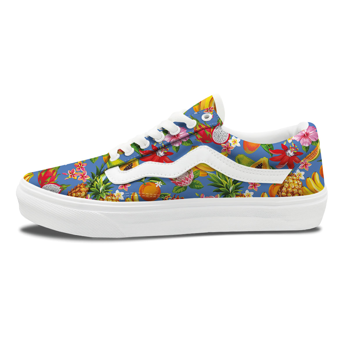 Fruits Aloha Tropical Print Pattern Skate Shoes-grizzshop