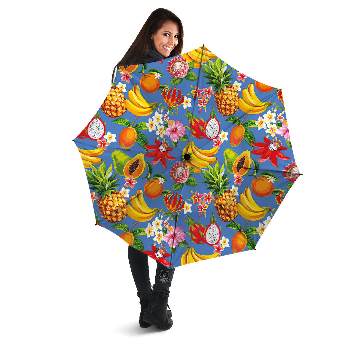 Fruits Aloha Tropical Print Pattern Umbrella-grizzshop