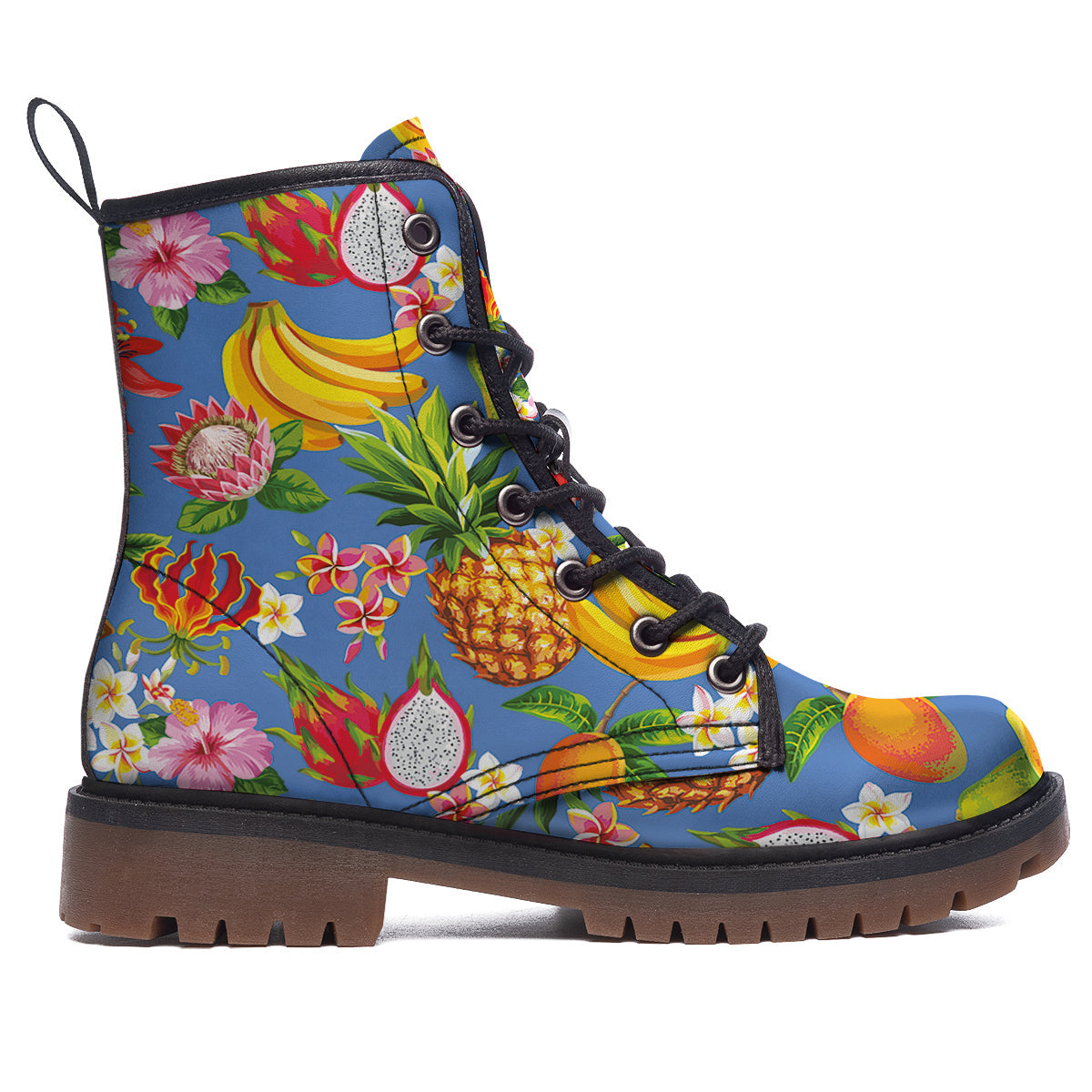 Fruits Aloha Tropical Print Pattern Work Boots-grizzshop