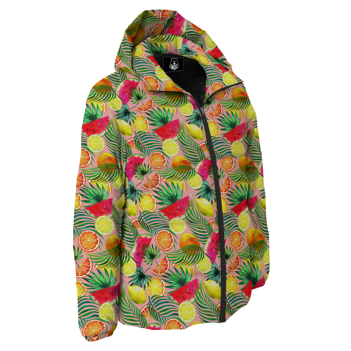 Fruits Cute Tropical Print Pattern Down Jacket-grizzshop