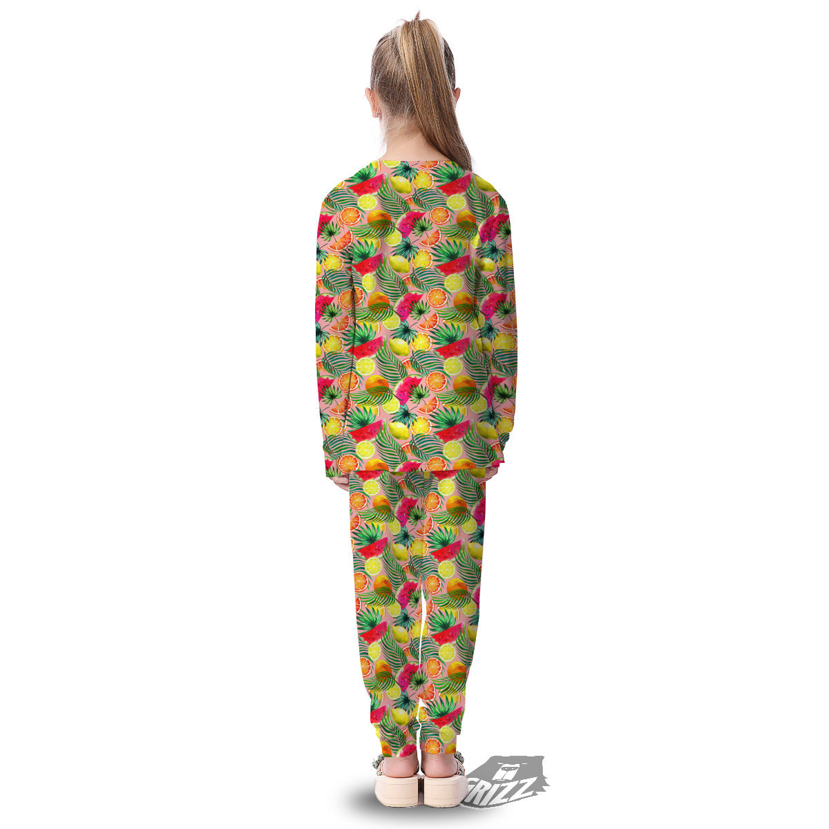 Fruits Cute Tropical Print Pattern Kid's Pajamas-grizzshop