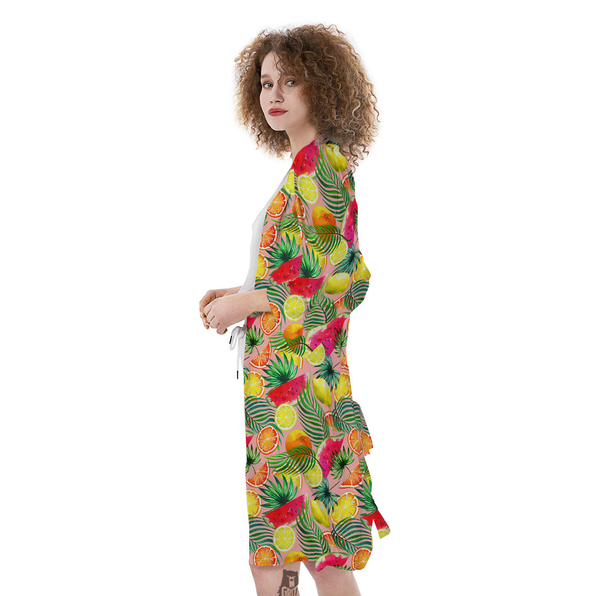 Fruits Cute Tropical Print Pattern Kimono-grizzshop