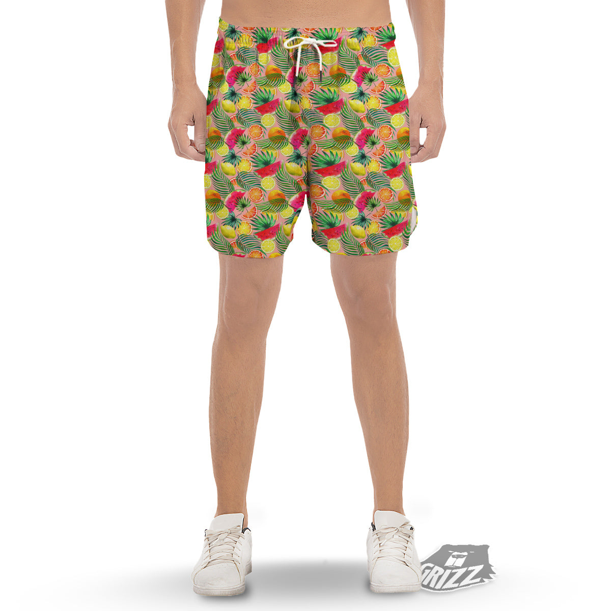 Fruits Cute Tropical Print Pattern Men's Gym Shorts-grizzshop