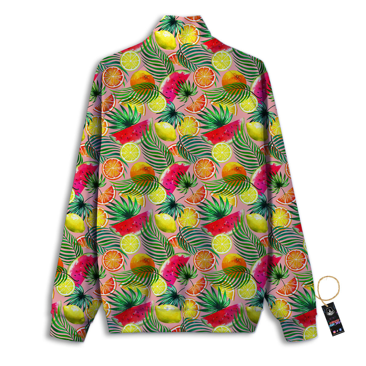 Fruits Cute Tropical Print Pattern Track Jacket-grizzshop