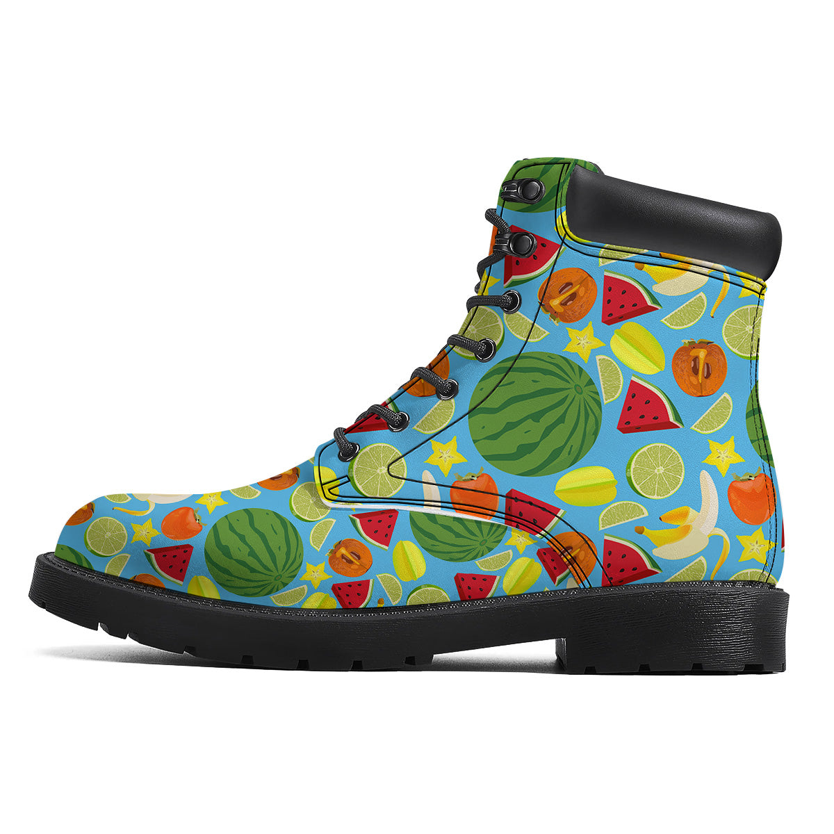 Fruits Depicting Print Pattern Boots-grizzshop
