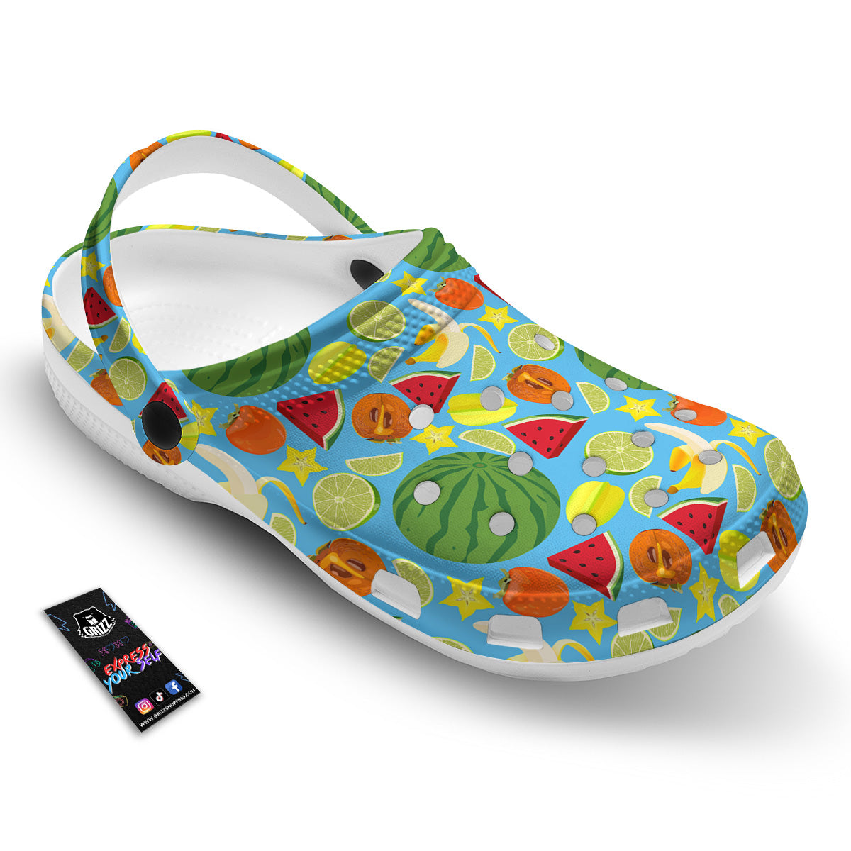 Fruits Depicting Print Pattern Clog-grizzshop
