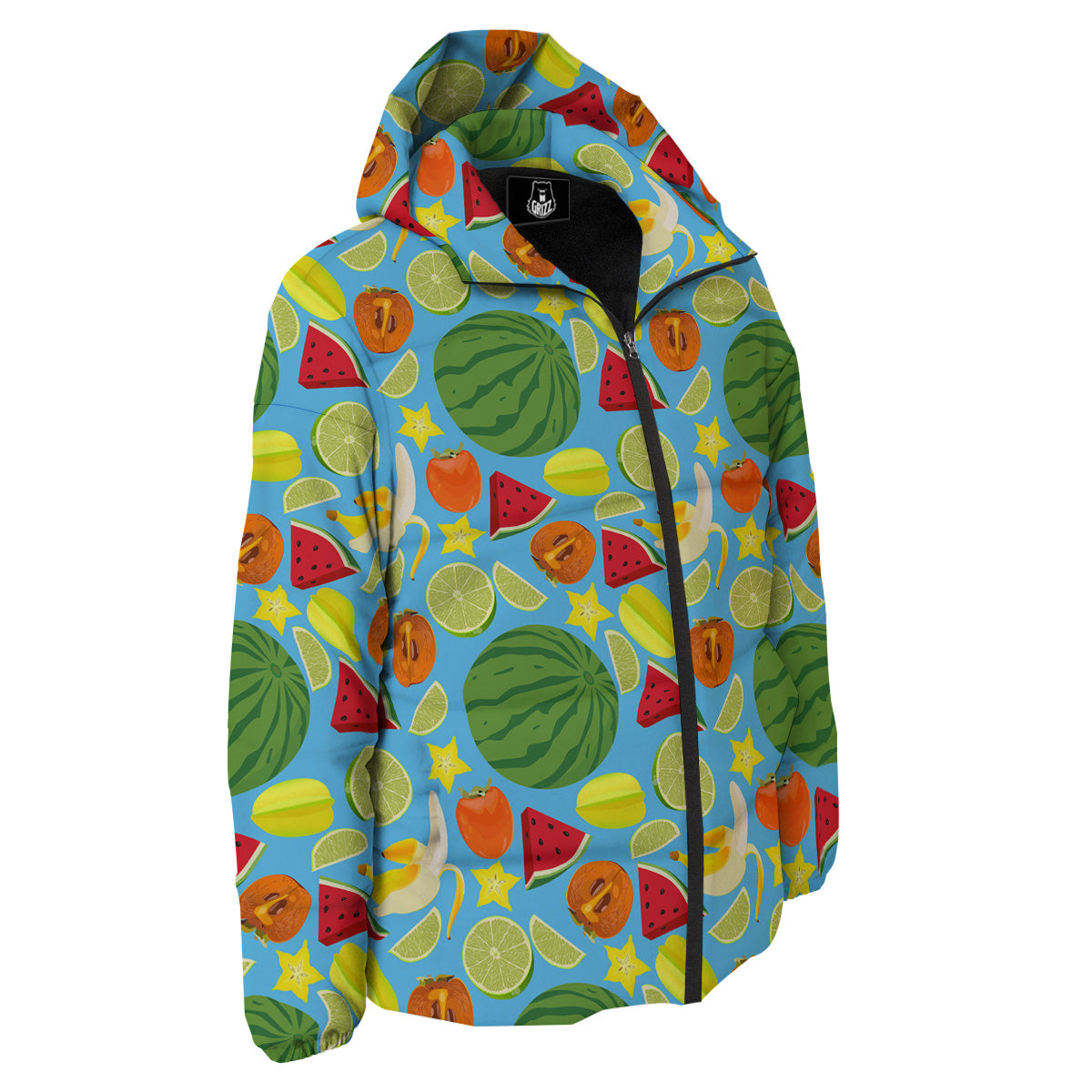 Fruits Depicting Print Pattern Down Jacket-grizzshop