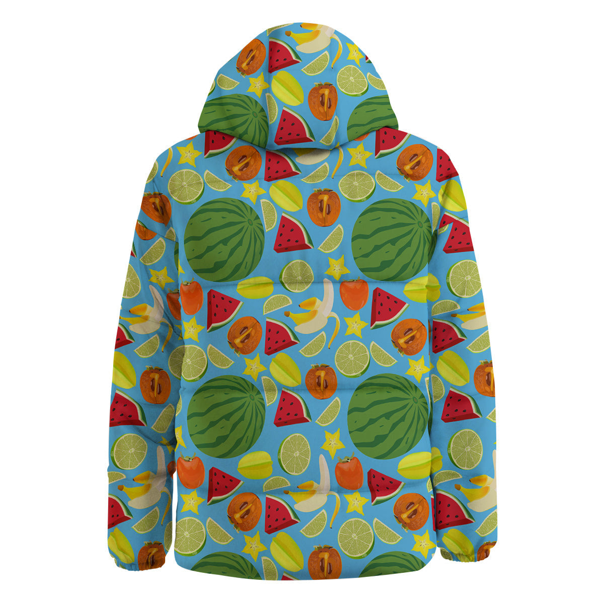 Fruits Depicting Print Pattern Down Jacket-grizzshop