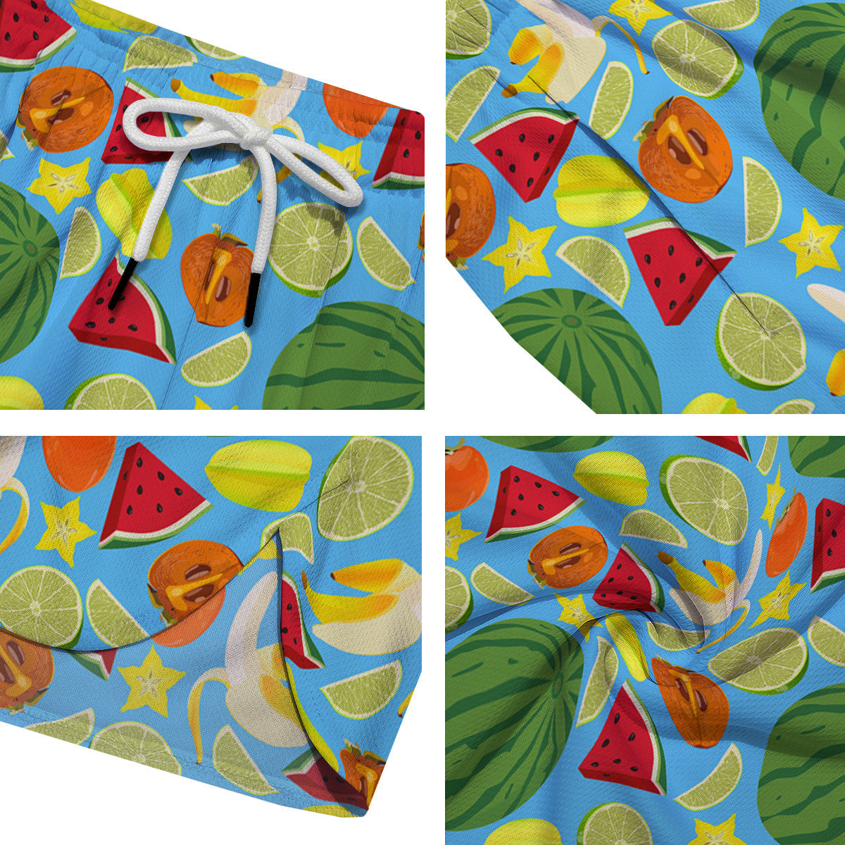 Fruits Depicting Print Pattern Men's Running Shorts-grizzshop