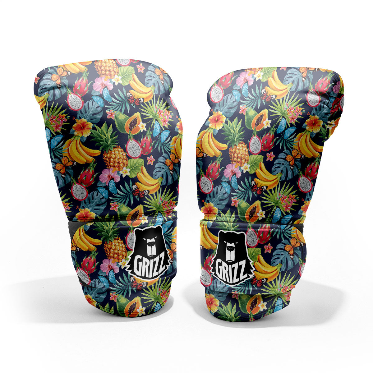 Fruits Hawaiian Tropical Print Pattern Sparring Gloves-grizzshop