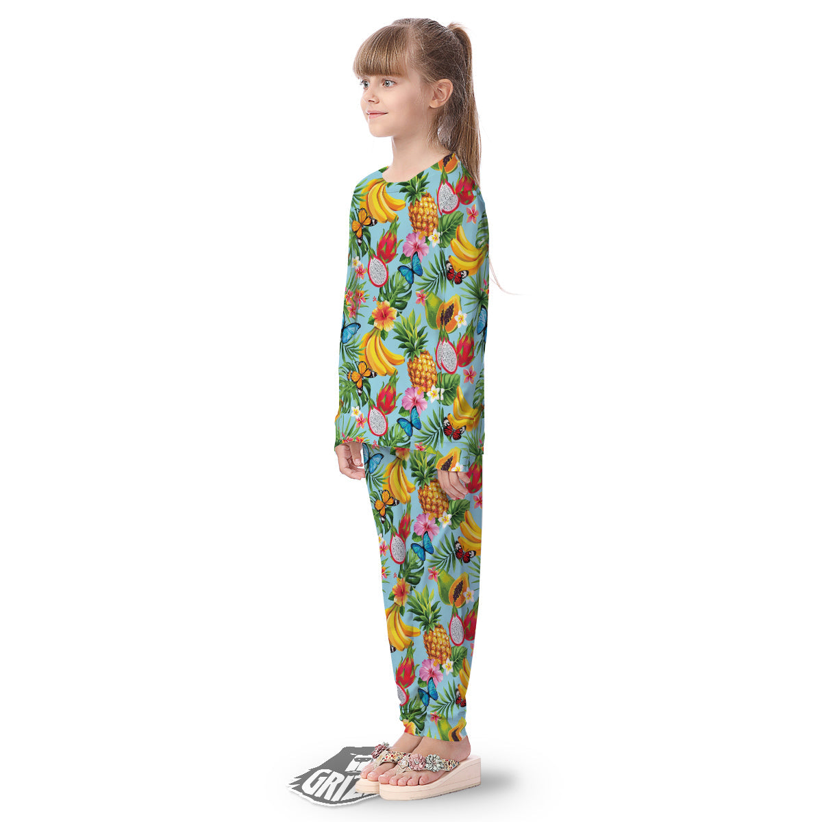 Fruits Jungle Tropical Print Pattern Kid's Pajamas-grizzshop