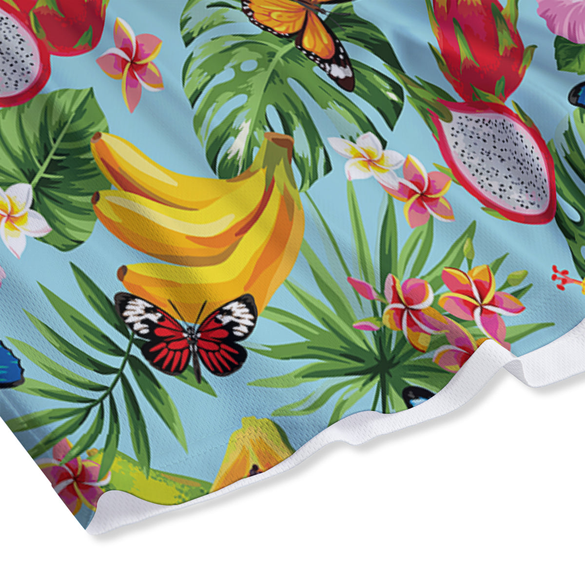 Fruits Jungle Tropical Print Pattern Mesh Shorts-grizzshop
