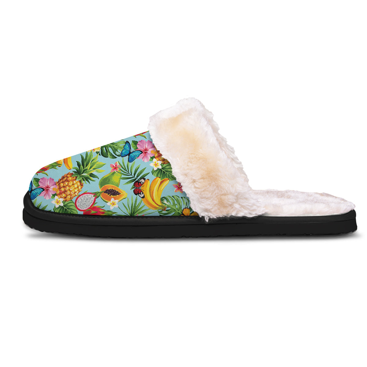 Fruits Jungle Tropical Print Pattern Slippers-grizzshop