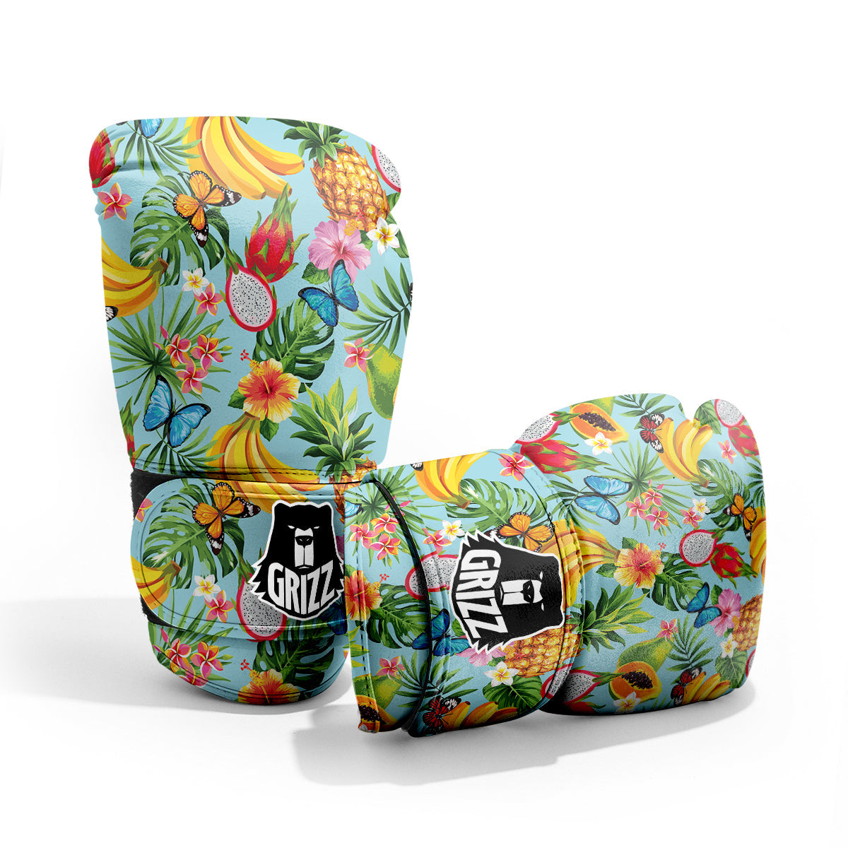 Fruits Jungle Tropical Print Pattern Sparring Gloves-grizzshop