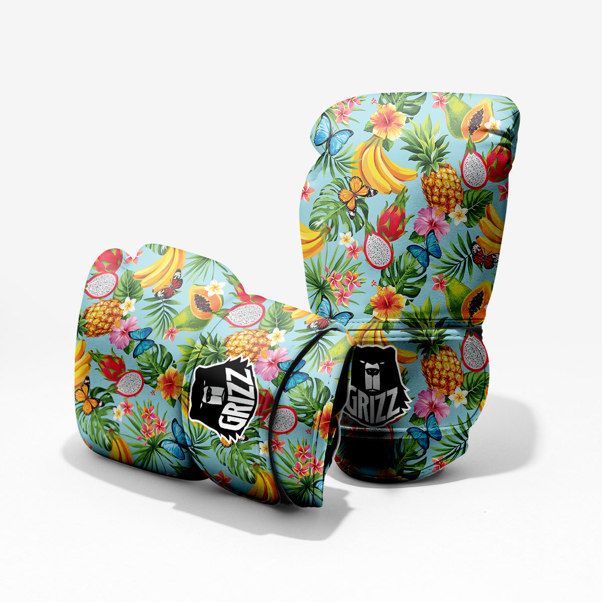 Fruits Jungle Tropical Print Pattern Sparring Gloves-grizzshop
