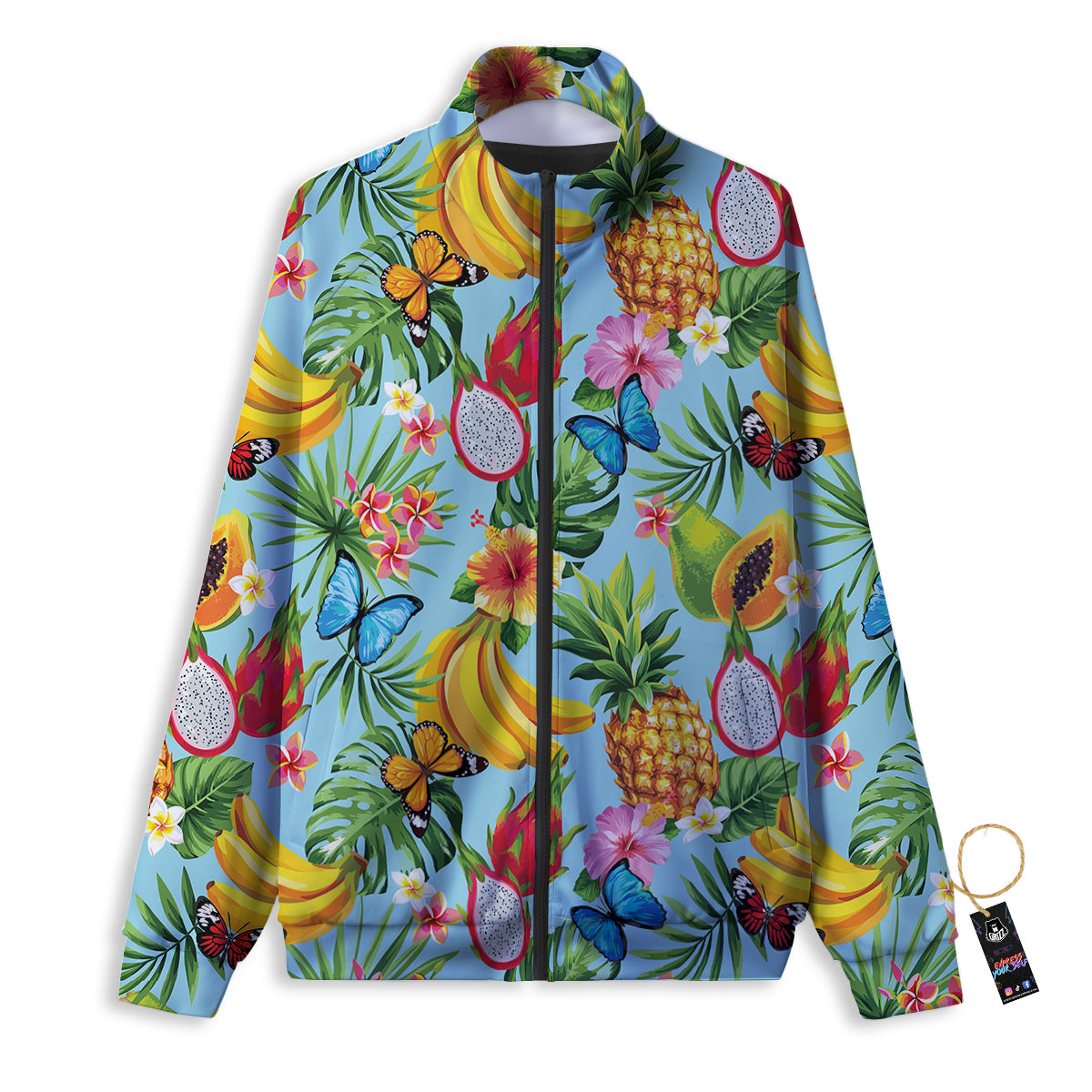 Fruits Jungle Tropical Print Pattern Track Jacket-grizzshop