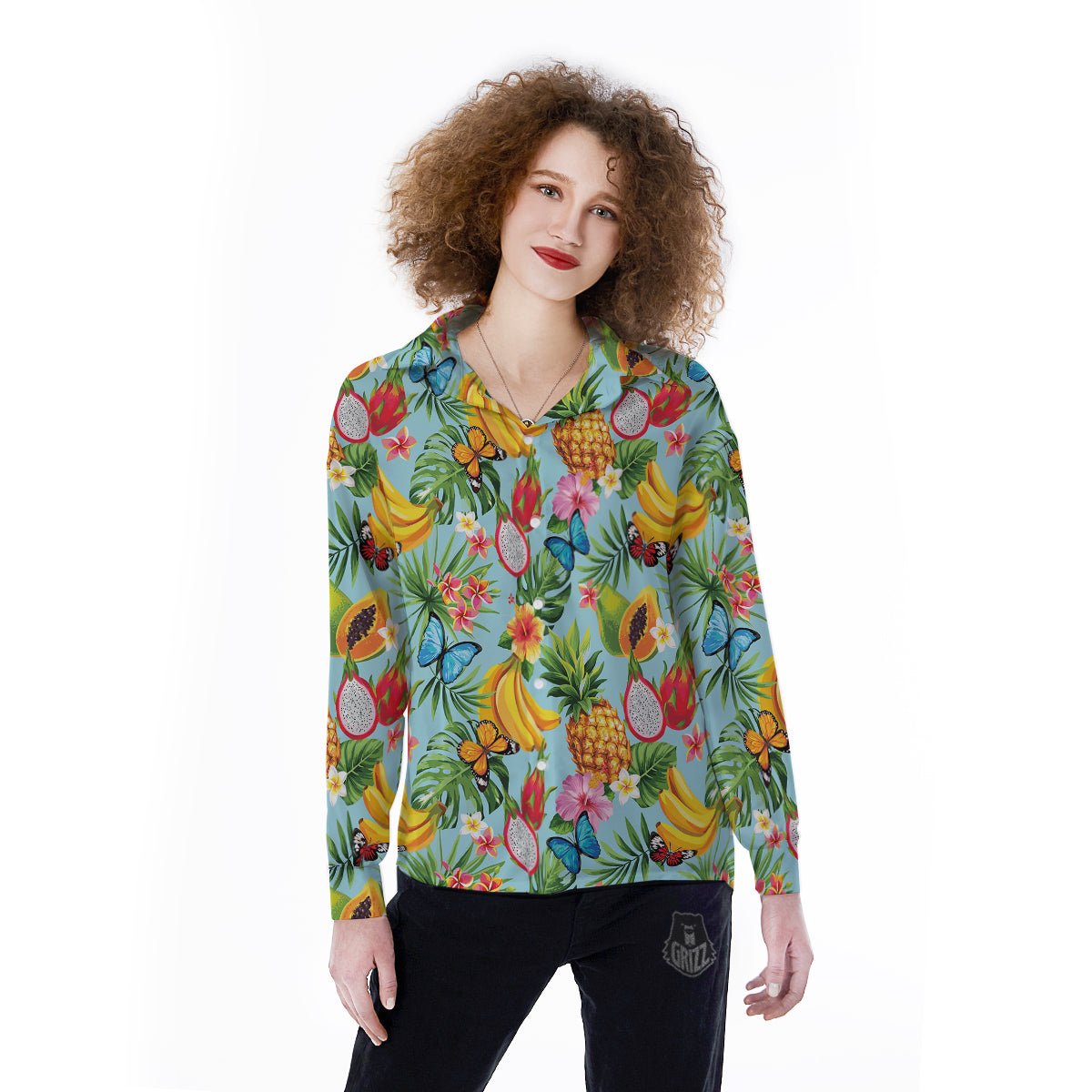 Double Two Jungle Flower Print Short Sleeve Shirt main image 0