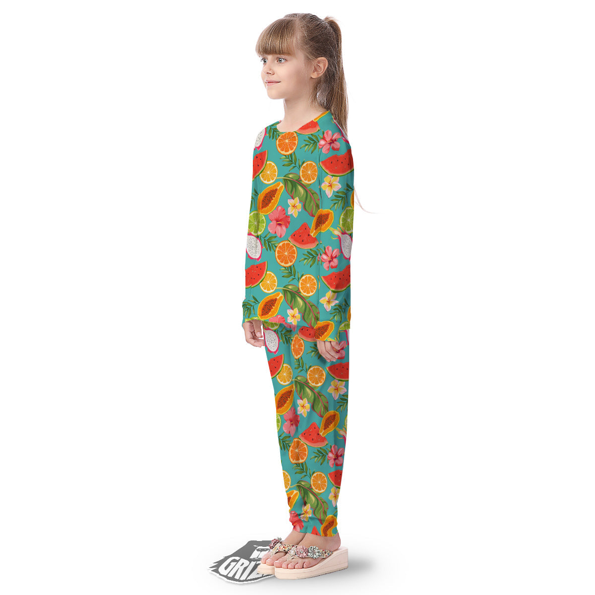 Fruits Tropical Paradise Print Pattern Kid's Pajamas-grizzshop