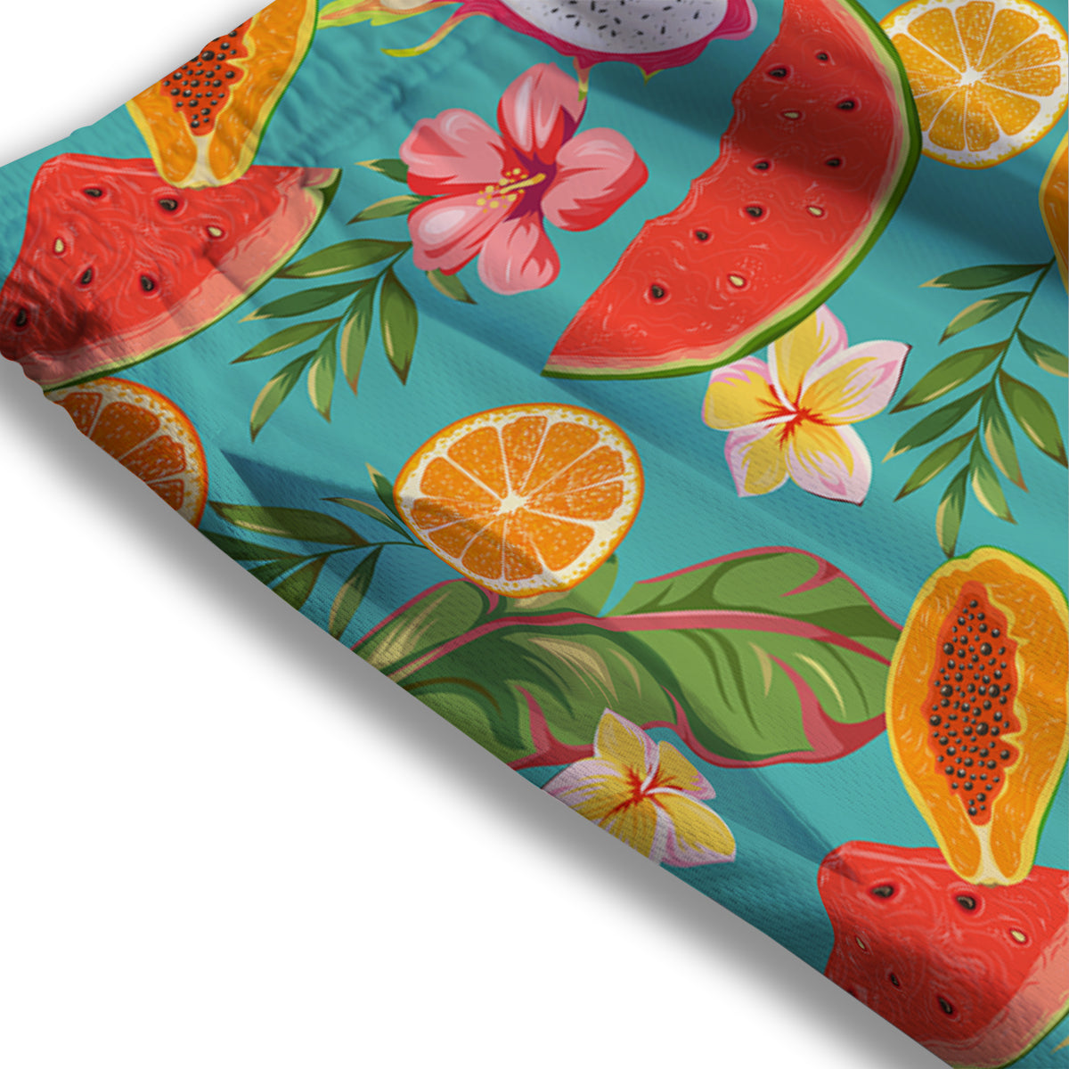 Fruits Tropical Paradise Print Pattern Mesh Shorts-grizzshop