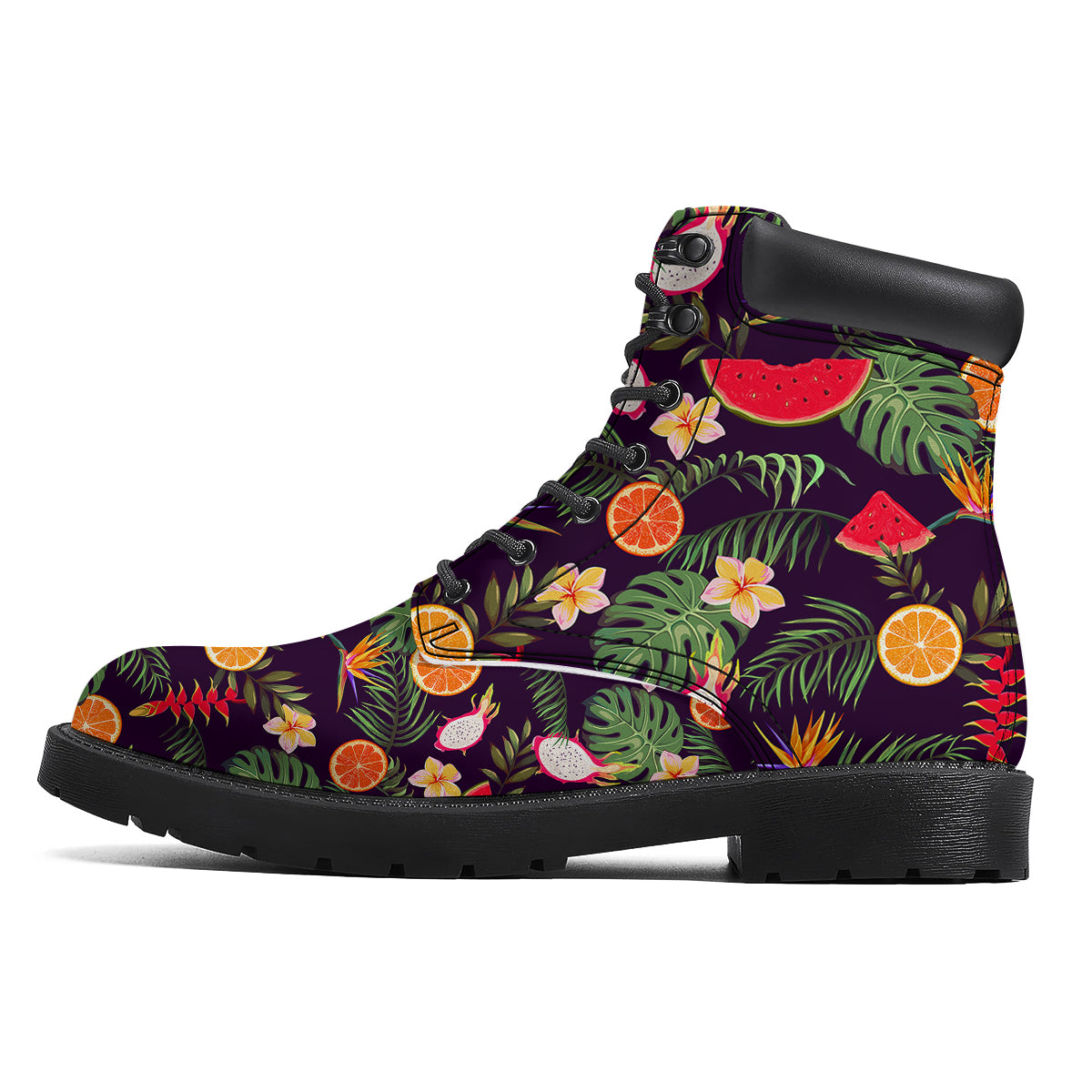 Fruits Tropical Print Pattern Boots-grizzshop