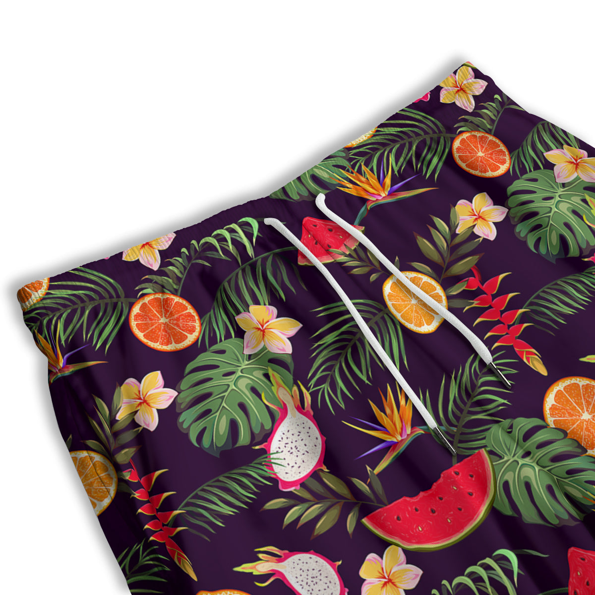 Fruits Tropical Print Pattern Men's Athletic Shorts-grizzshop