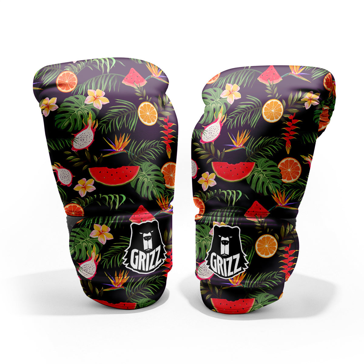 Fruits Tropical Print Pattern Sparring Gloves-grizzshop