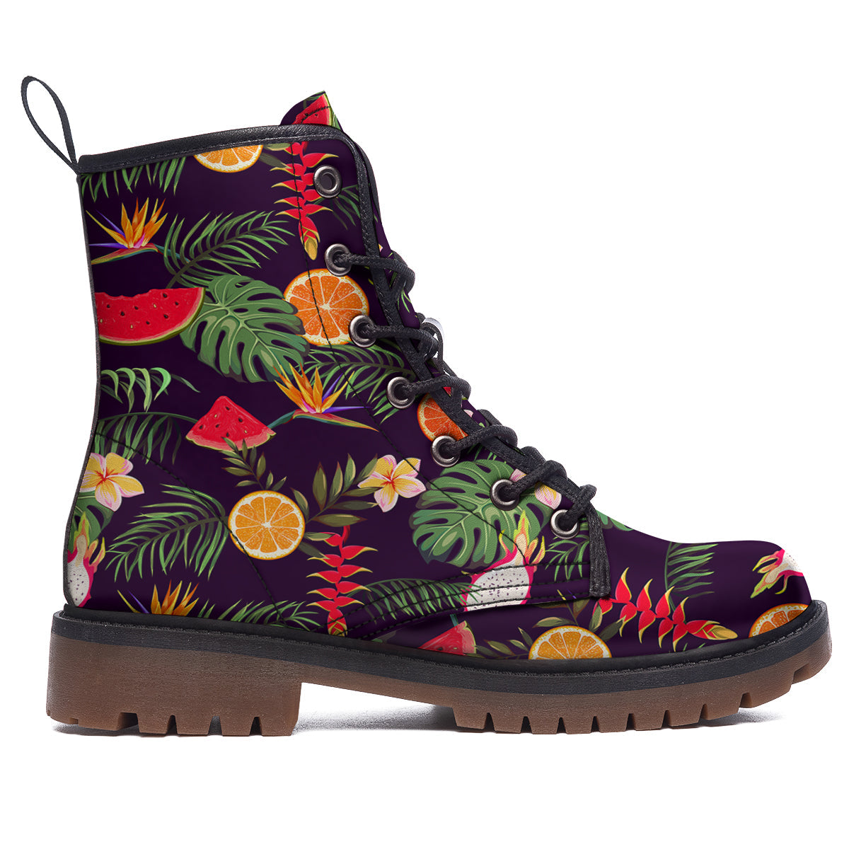 Fruits Tropical Print Pattern Work Boots-grizzshop