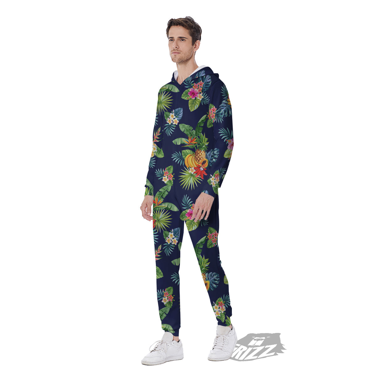 Fruits Tropical Vintage Print Pattern Men's Jumpsuit-grizzshop