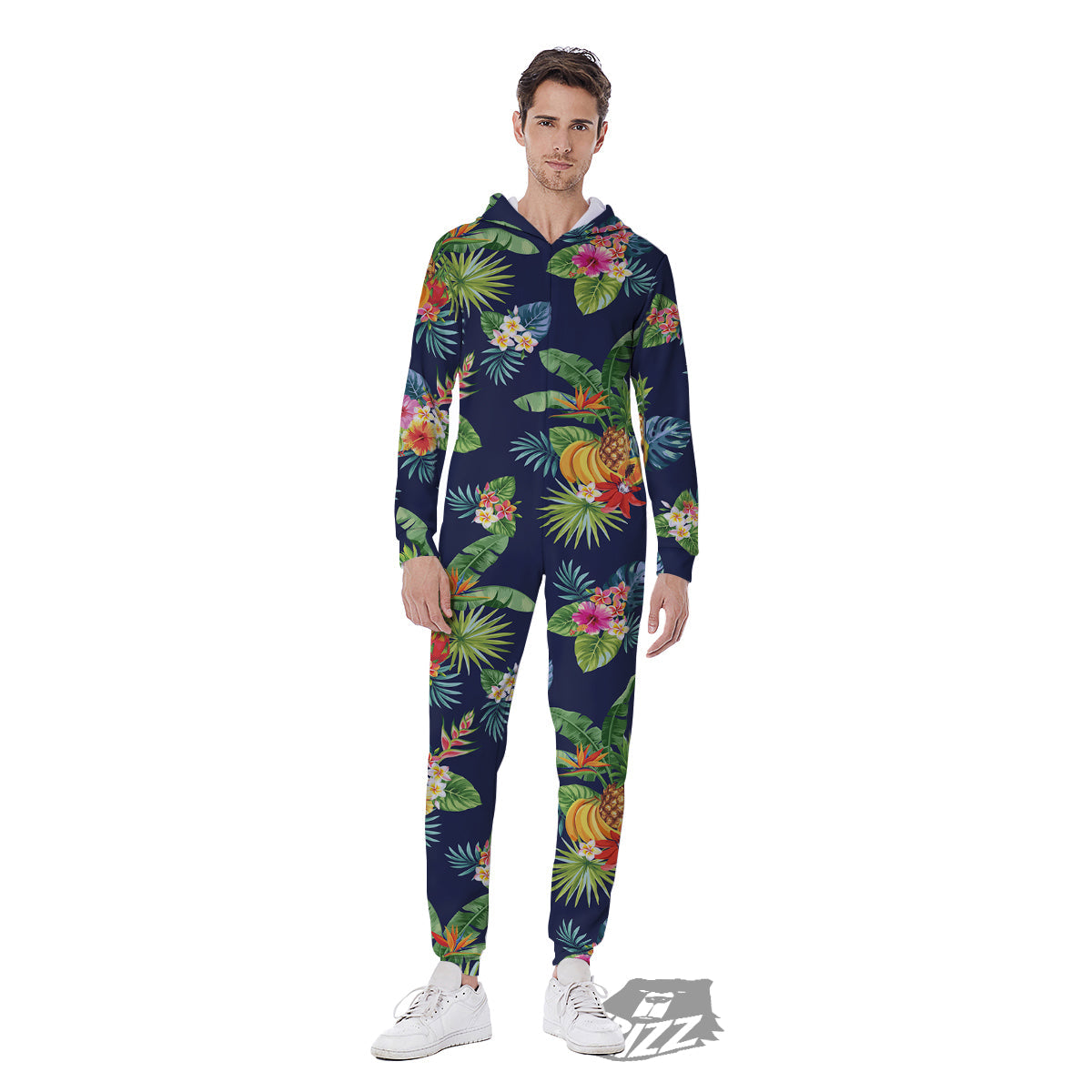 Fruits Tropical Vintage Print Pattern Men's Jumpsuit-grizzshop