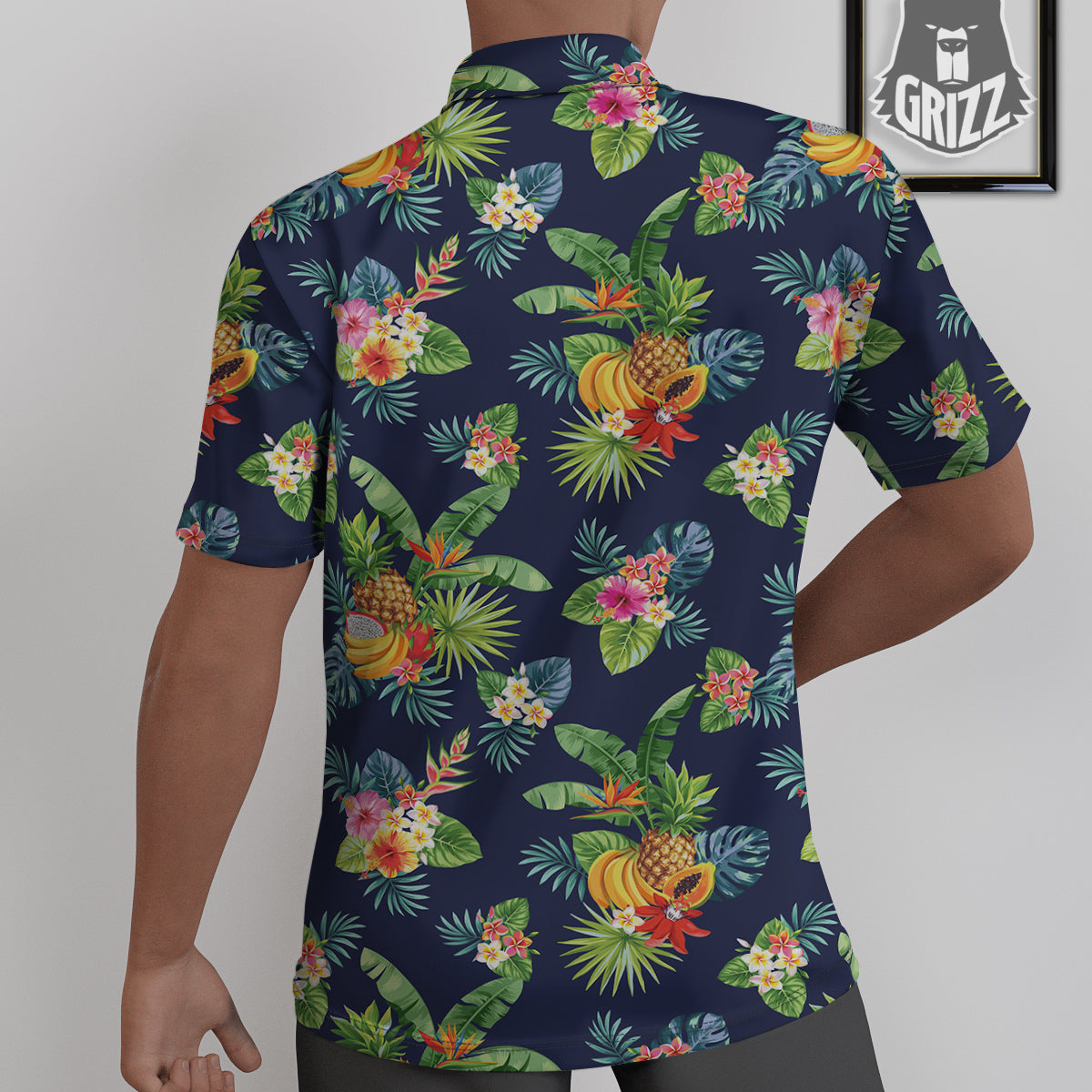 Fruits Tropical Vintage Print Pattern Untucked Shirts-grizzshop