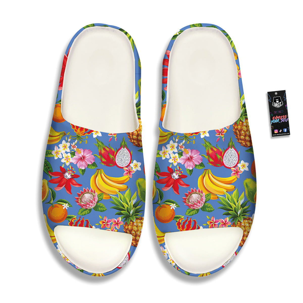 Fruits Aloha Tropical Print Pattern Sandals-grizzshop