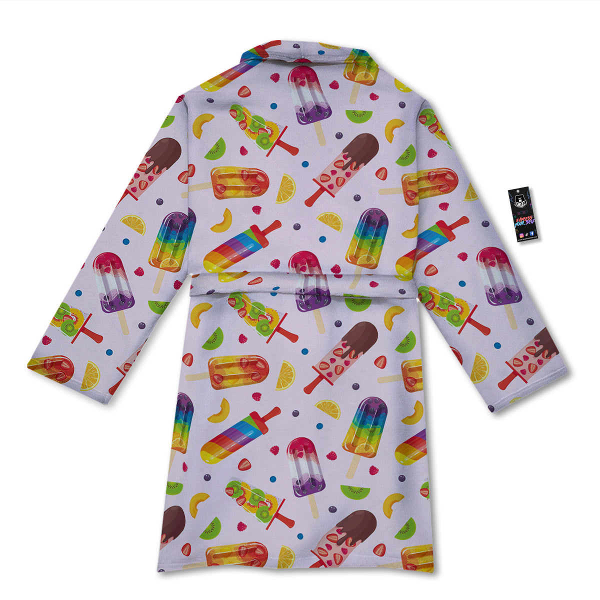 Fruity Ice Cream Print Pattern Bathrobe-grizzshop