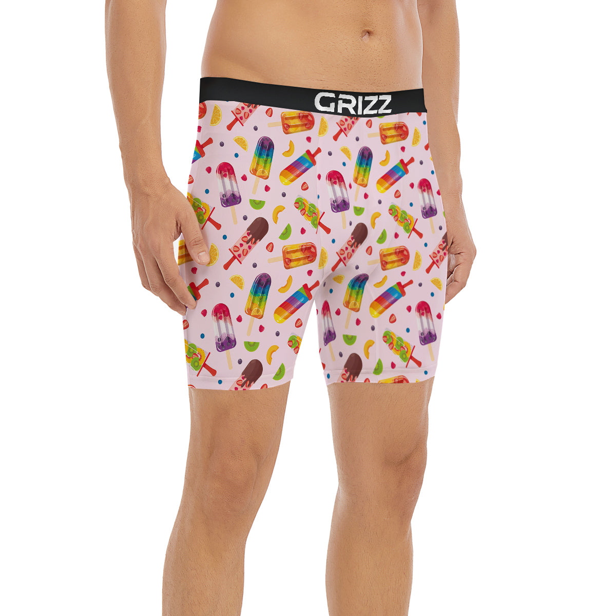 Fruity Ice Cream Print Pattern Boxer Briefs-grizzshop