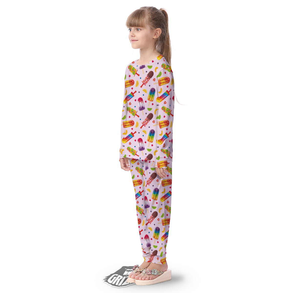 Fruity Ice Cream Print Pattern Kid's Pajamas-grizzshop